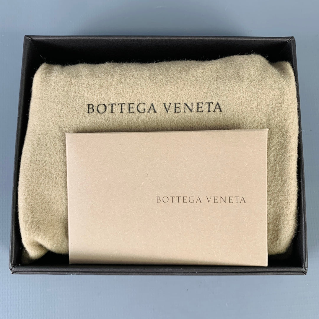 BOTTEGA VENETA Black Woven Leather Wallet