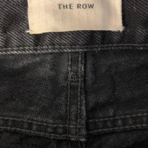 THE ROW Size 27 Black Cotton Straight leg Jeans