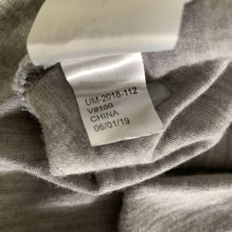 UNBOUND Size L Grey Heather Merino Wool Crew Neck T shirt