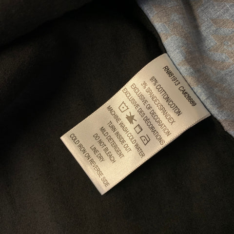 ROBERT GRAHAM Size XXL Blue Black Graphic Cotton Blend Long Sleeve Shirt