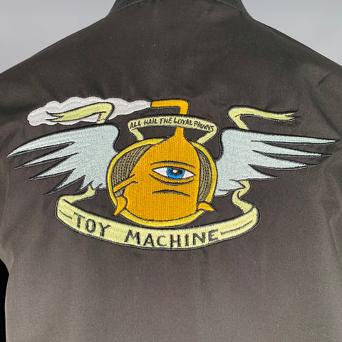 Veste zippée en polyester brodée noire, taille M, TOY MACHINE