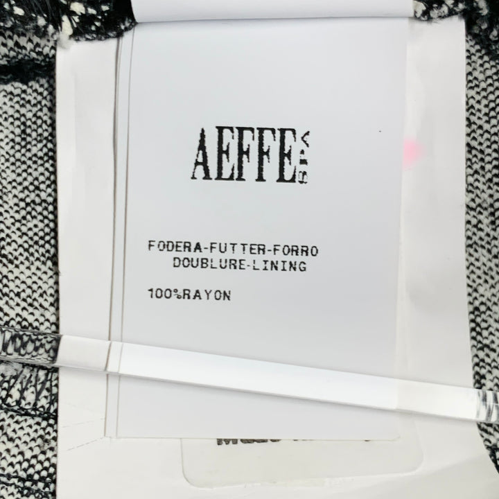 MOSCHINO Size 6 Black White Rayon Crosshatch Five Pocket Skinny Jeans