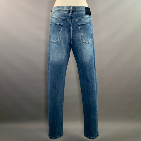 KITON Size 8 Blue Straight leg Jeans