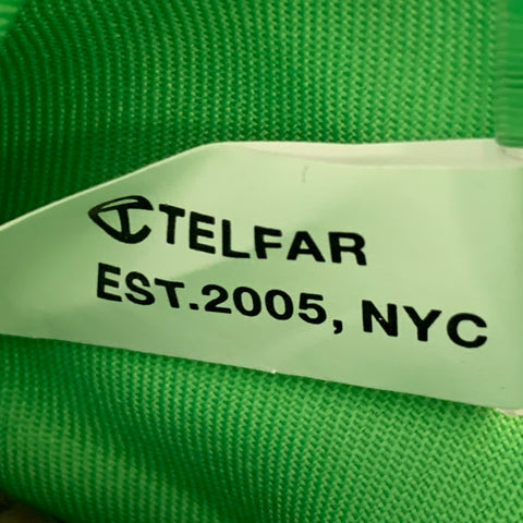 TELFAR Green Neon Embossed Faux Leather Cross Body Handbag