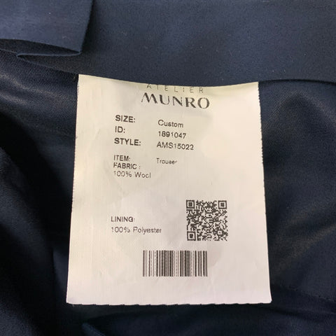 ATELIER MUNRO Size 32 Navy Wool Slim Fit Dress Pants