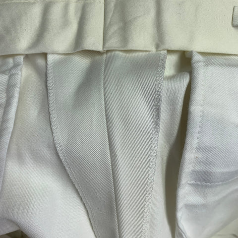 ALEXANDER MCQUEEN Size 40 White Multi Color Print Cotton Flat Front Dress Pants
