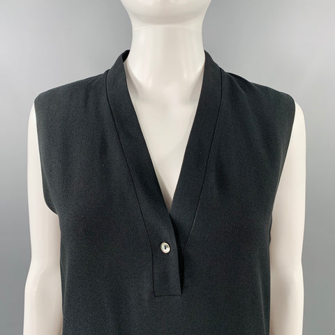 LANVIN Size 4 Black Acetate Blend Sheath Dress