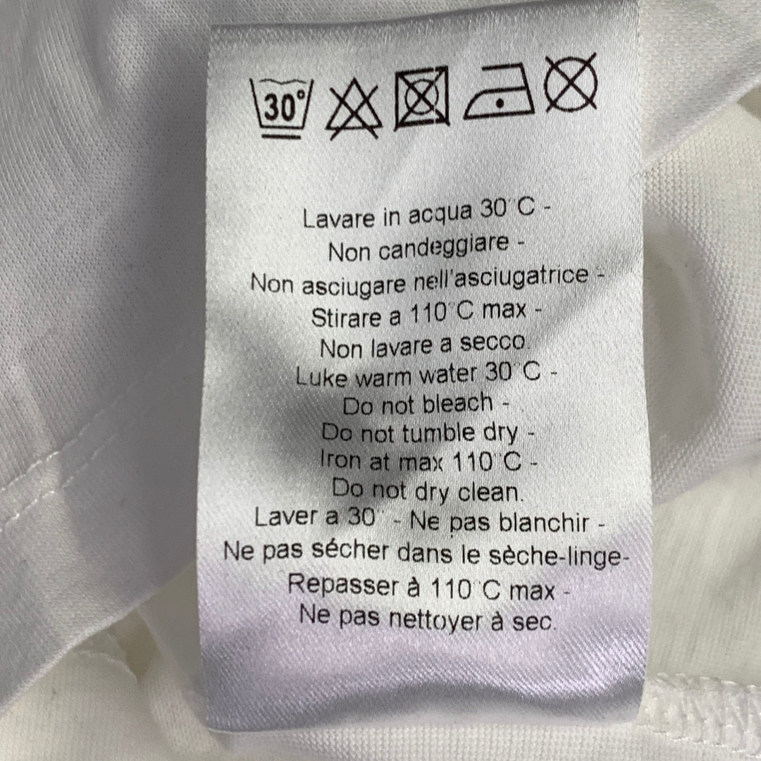 NEIL BARRETT Size M Sid McQueen Hybrid Mugshot White Black Print Cotton Loose Fit Crew Neck T-shirt