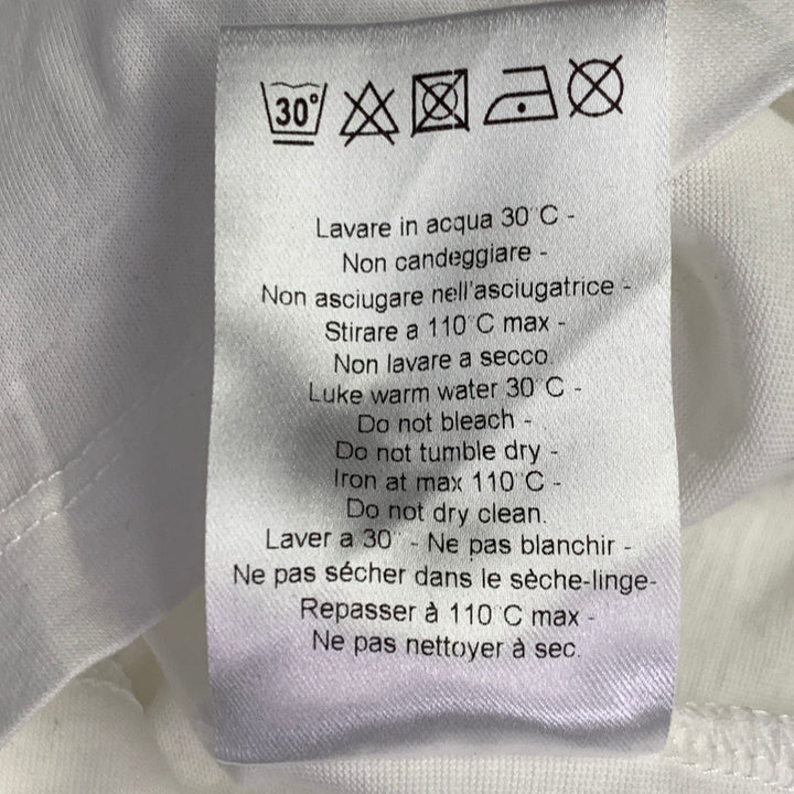 NEIL BARRETT Size M Sid McQueen Hybrid Mugshot White Black Print Cotton Loose Fit Crew Neck T-shirt