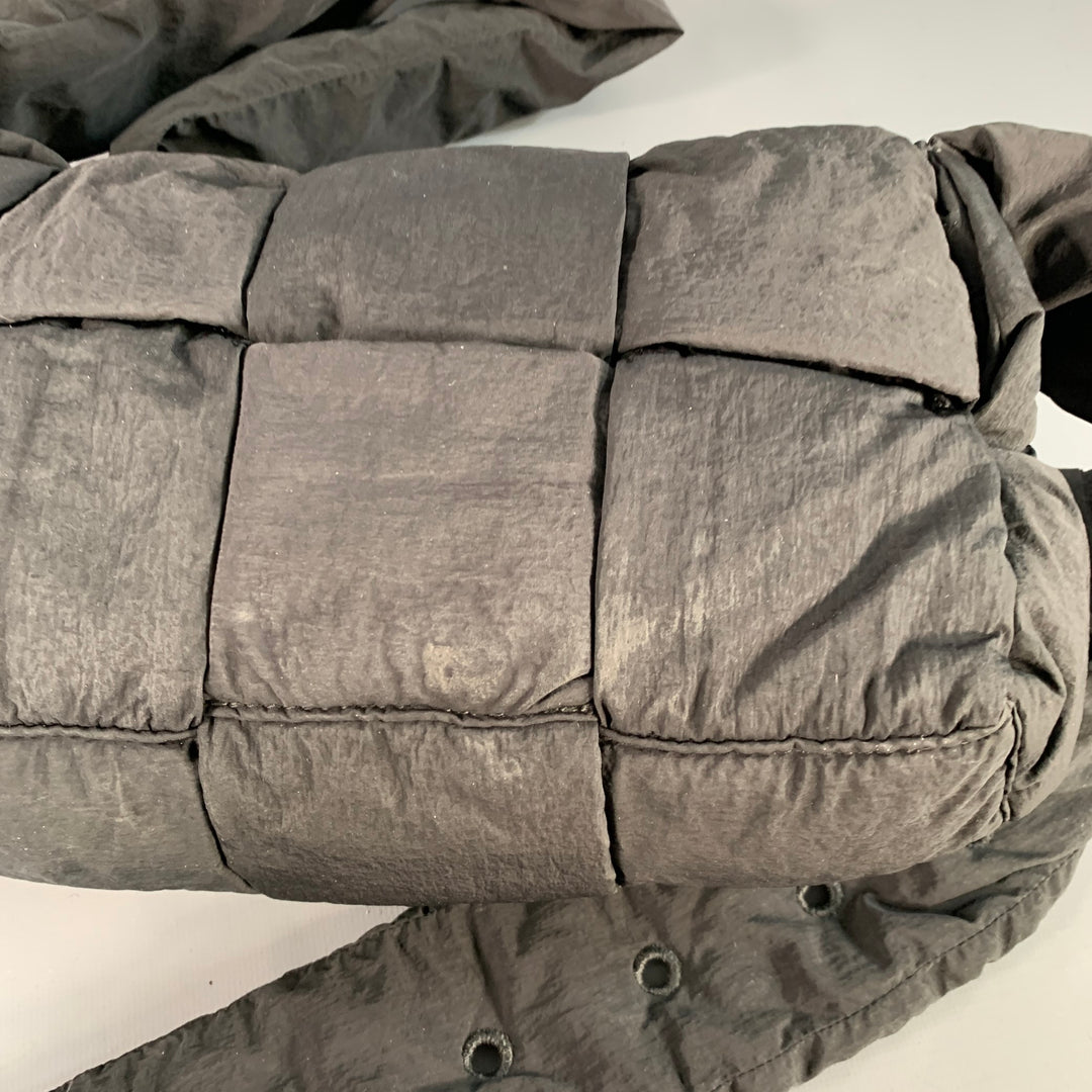 BOTTEGA VENETA Padded Tech Cassette Black Woven Nylon Cross Body Handbag