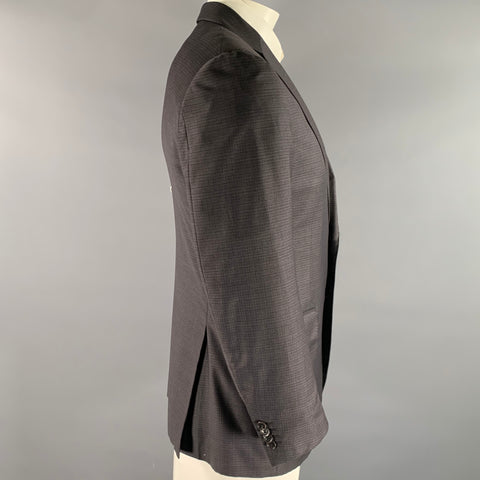 ERMENEGILDO ZEGNA Size 42 Grey Plaid Wool Notch Lapel Sport Coat