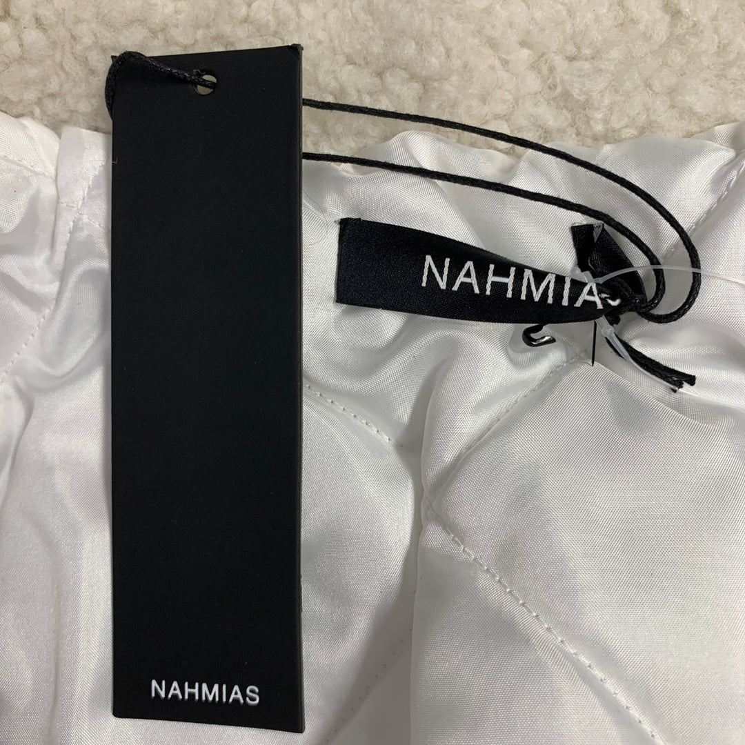 NAHMIAS Size S White Lamb Leather Carpenter Jacket