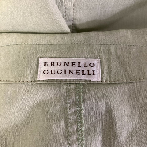 BRUNELLO CUCINELLI Size S Tan Mint Cotton Polyamide Sleeveless Casual Top