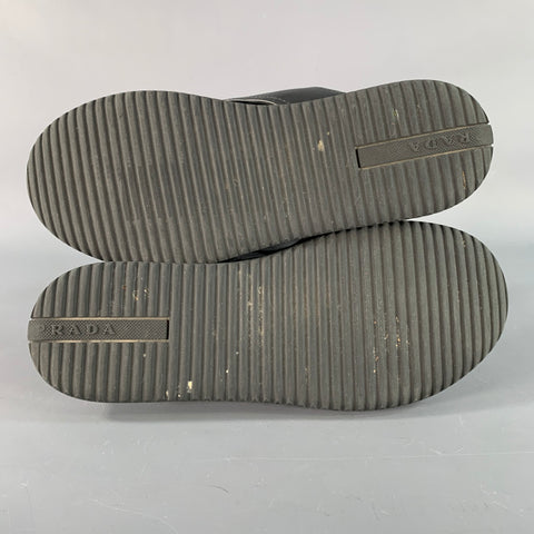 PRADA Size 8 Black Strappy Sandals