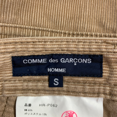 COMME des GARCONS Size S Tan Corduroy Cotton Blend Casual Pants