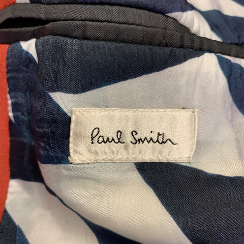 PAUL SMITH Veste de sport droite en laine marron brique, taille 38
