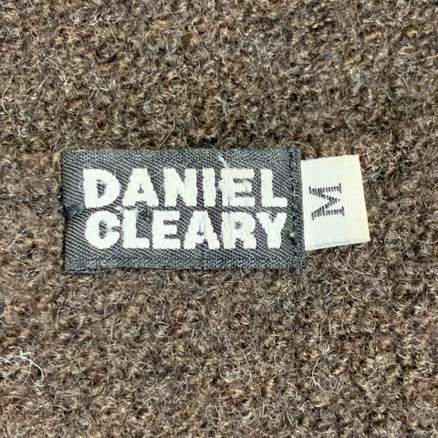 DANIEL CLEARY Size M Brown Heather Knit Acrylic Blend V-Neck Vest