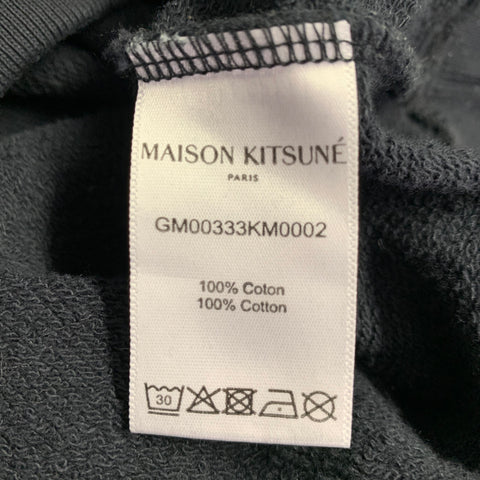 MAISON KITSUNE Size XXL Black Cotton Crew Neck Sweatshirt