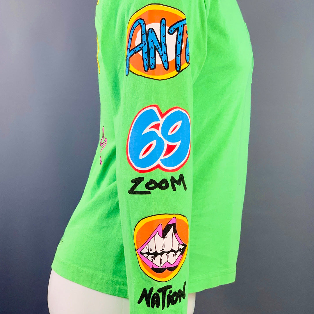 CHROME HEARTS Size S Sex Records Green Graphic Cotton Long Sleeve T-shirt