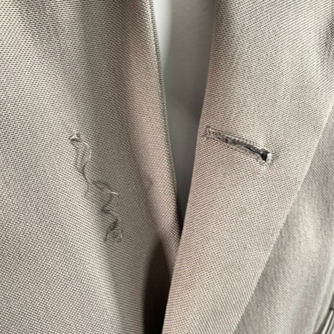 PRADA Size L Green Olive Solid Belted Coat