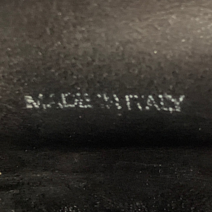 RICK OWENS Size 7.5 Black Leather Hidden Heel Side Zipper Wedge Pumps