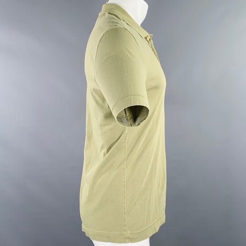 PS by PAUL SMITH Size S Green Patch Organic Cotton Half Placket Polo