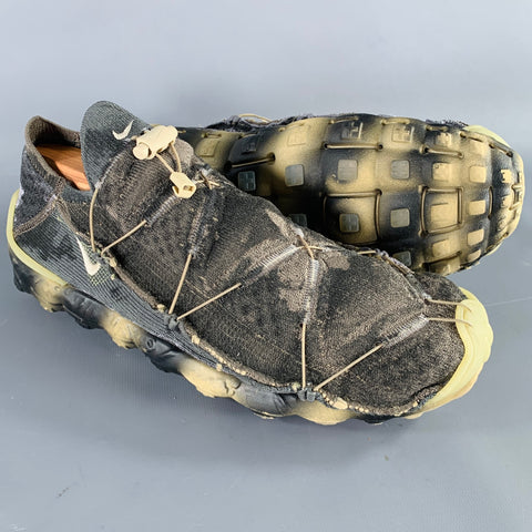 NIKE Size 10 -ISPA Mindbody- Grey Olive Camo Cotton Slip On Sneakers