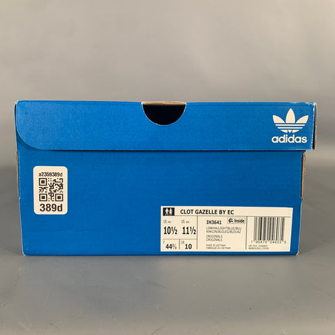 ADIDAS Size 10.5 Khaki Blue Mixed Patterns Mixed Fabrics Yacht Sneakers