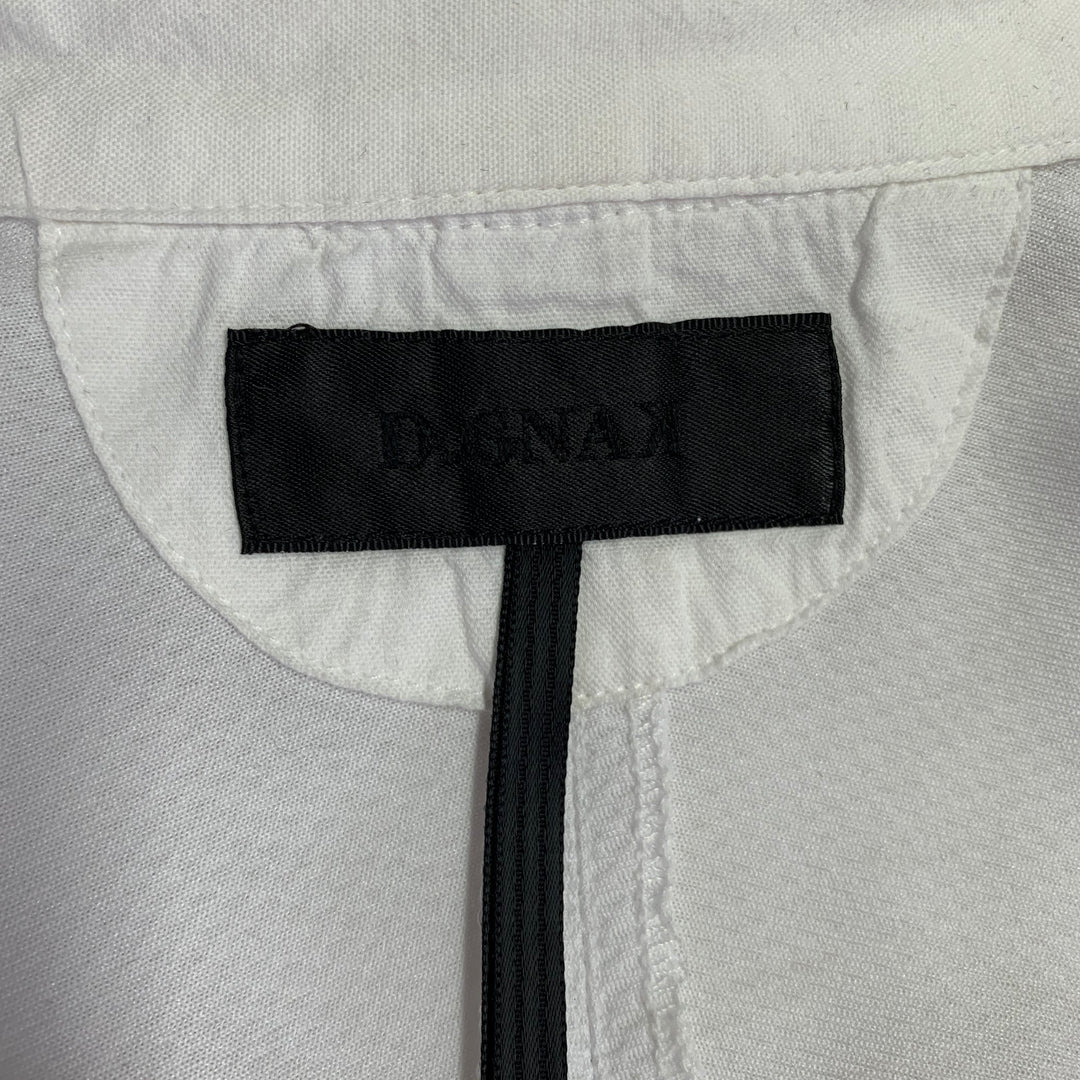 D.GNAK by KANG D. One Size White Mixed Fabrics Oversized Long Sleeve Shirt