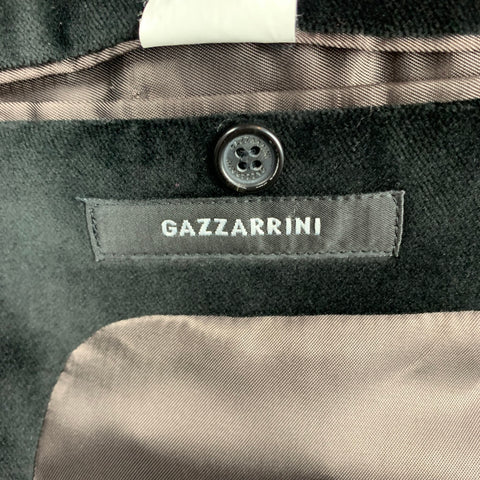 GAZZARRINI Taille 42 Manteau de sport à revers en coton velours noir