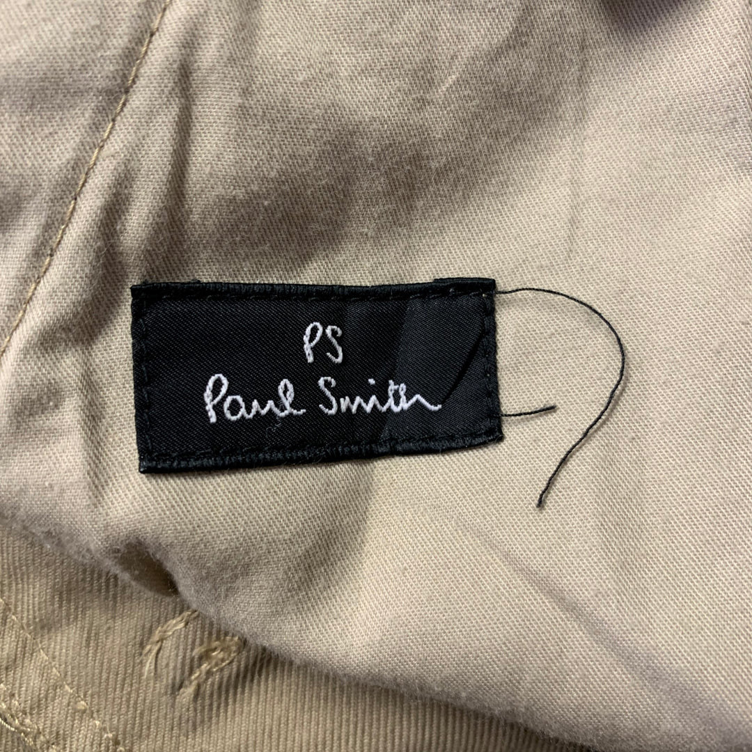 PS by PAUL SMITH Size 34 Khaki Heather Cotton Slim Fit Casual Pants