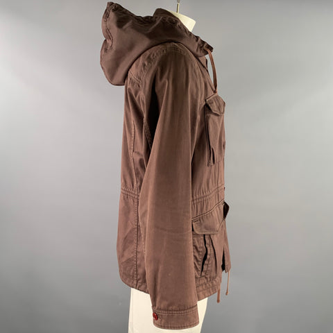 MARC JACOBS Size XL Brown Cotton Utility Jacket