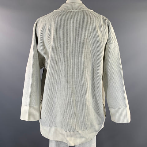 CALVIN KLEIN 205W39NYC Size One Size White Black Knitted Acrylic Blend Sweater