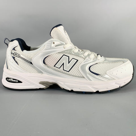 NEW BALANCE Size 11 530 White Black Color Block Mesh Athletic Sneakers