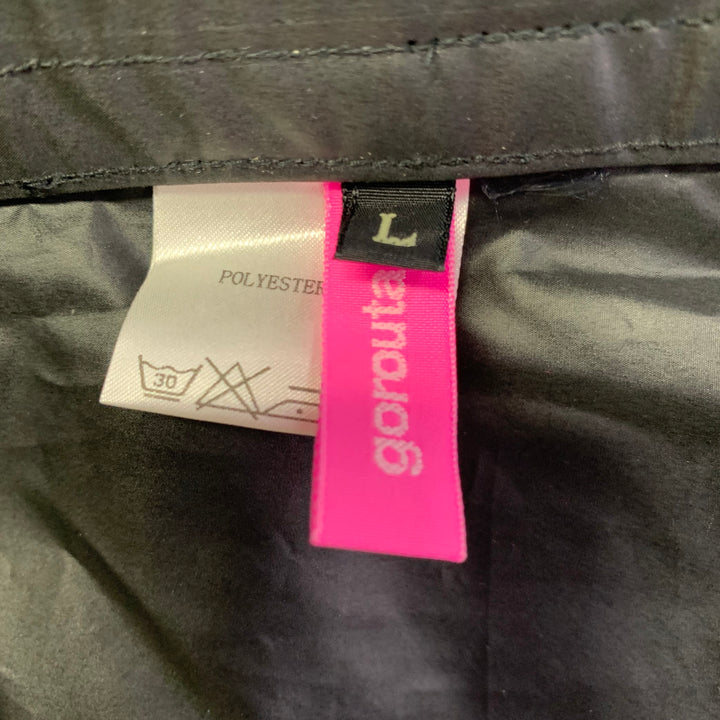 GOROUTA Size L Black Polyester Windbreaker Zip Up Jacket