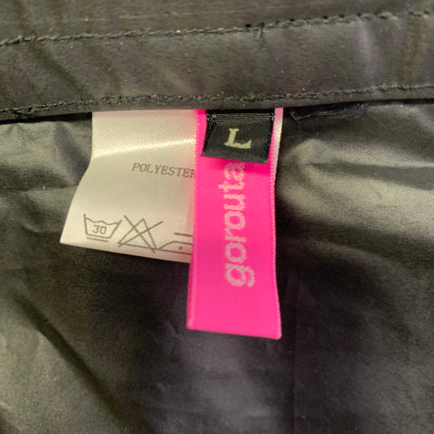 GOROUTA Size L Black Polyester Windbreaker Zip Up Jacket