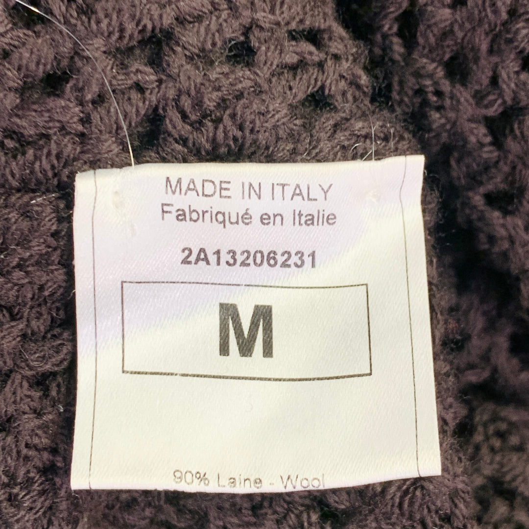 JOHN GALLIANO Size M Brown Wool Blend Turtleneck Chunky Knit Sweater