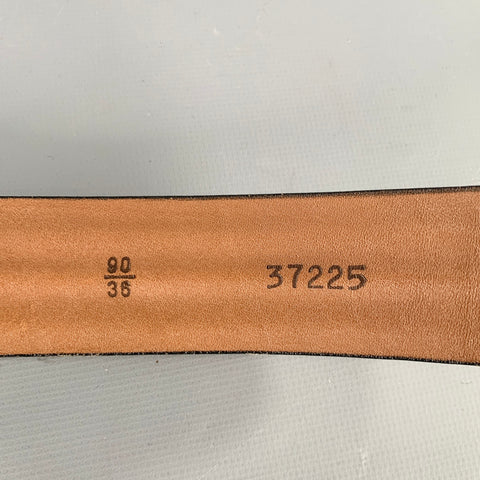 Ceinture en cuir ALLEN EDMONDS taille 36, rayures noires et bleues