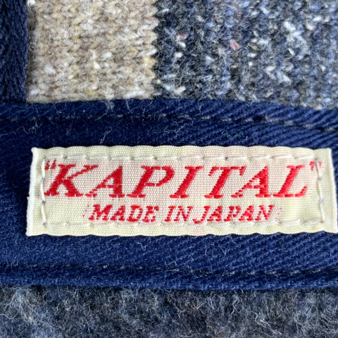 KAPITAL Grey Textured Acrylic Blend Fleece Hat