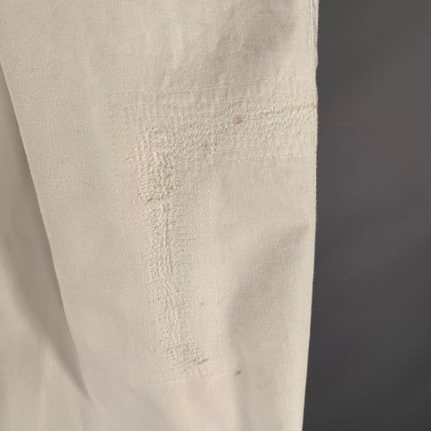 KAPITAL Size S -Easy Beach Go- White Cotton Drop Crotch Casual Pants