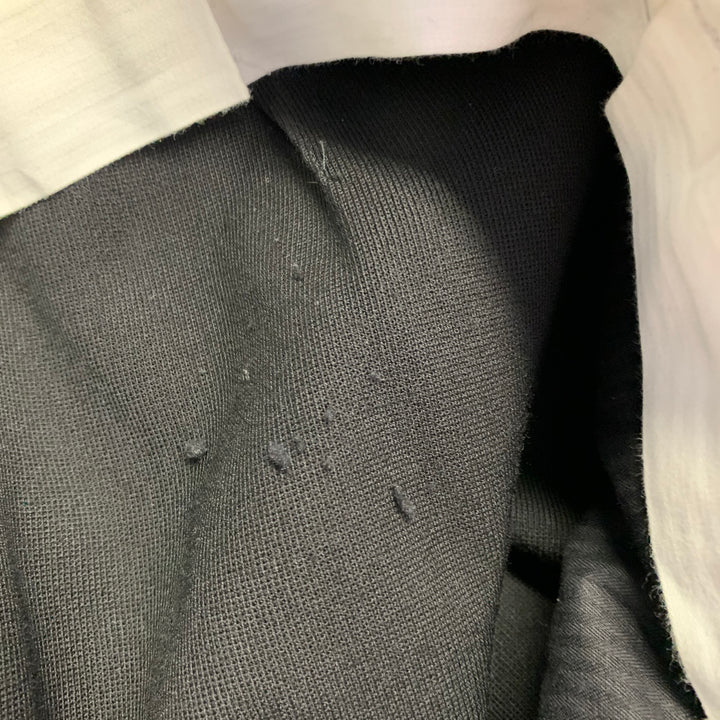 PAUL SMITH Size 2 Black Wool Twill Pleated Tapered Dress Pants