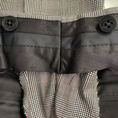 BURBERRYS Size 38 Regular Black White Glenplaid Virgin Wool Suit