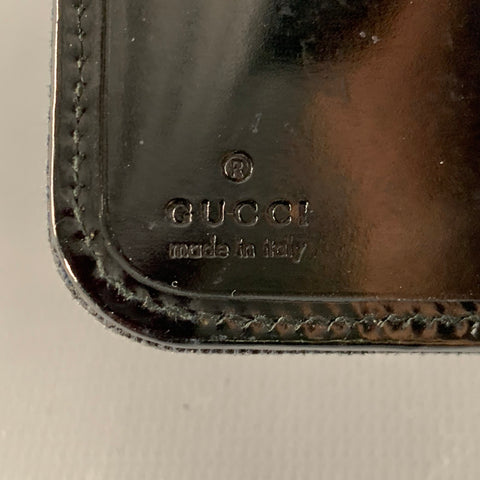 GUCCI Black Cream Stripe Canvas Wallet