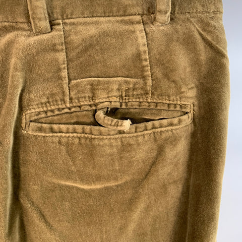 MARC by MARC JACOBS Size 32 Khaki Cotton Velvet Flat Front Straight Casual Pants