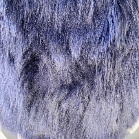 SAM Size M Navy Fox Fur Zip Up Vest
