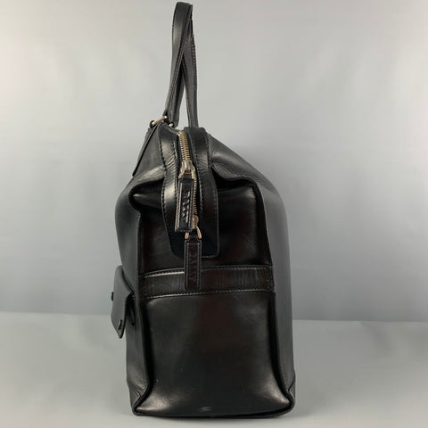BALLY Black Leather Top Handles Tote Bag