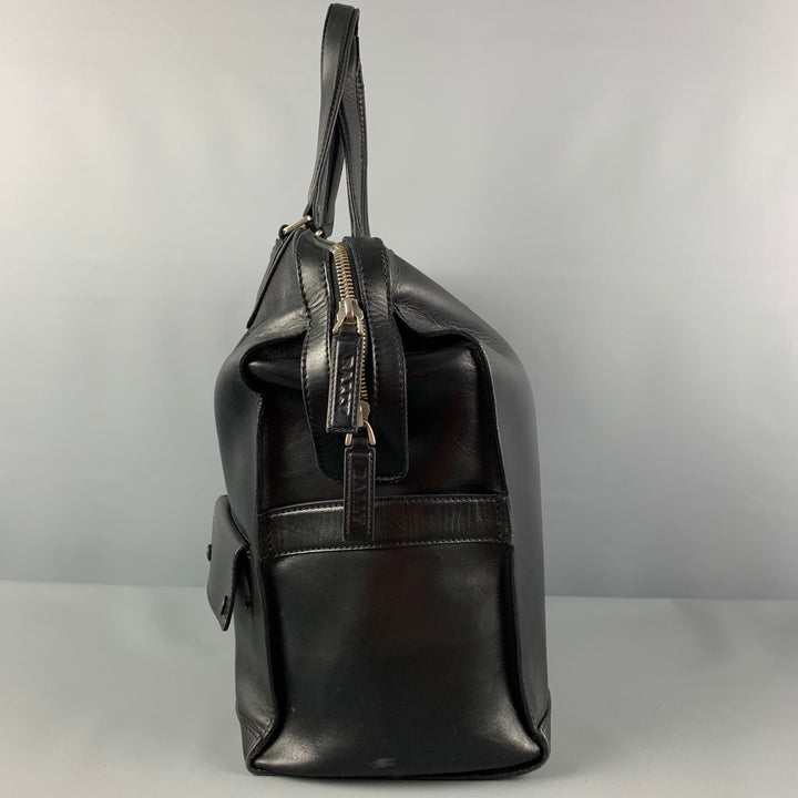 BALLY Black Leather Top Handles Tote Bag