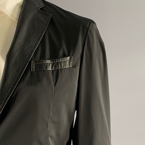 ARMANI COLLEZIONI Size S Regular Black Two Toned Polyester Sport Coat