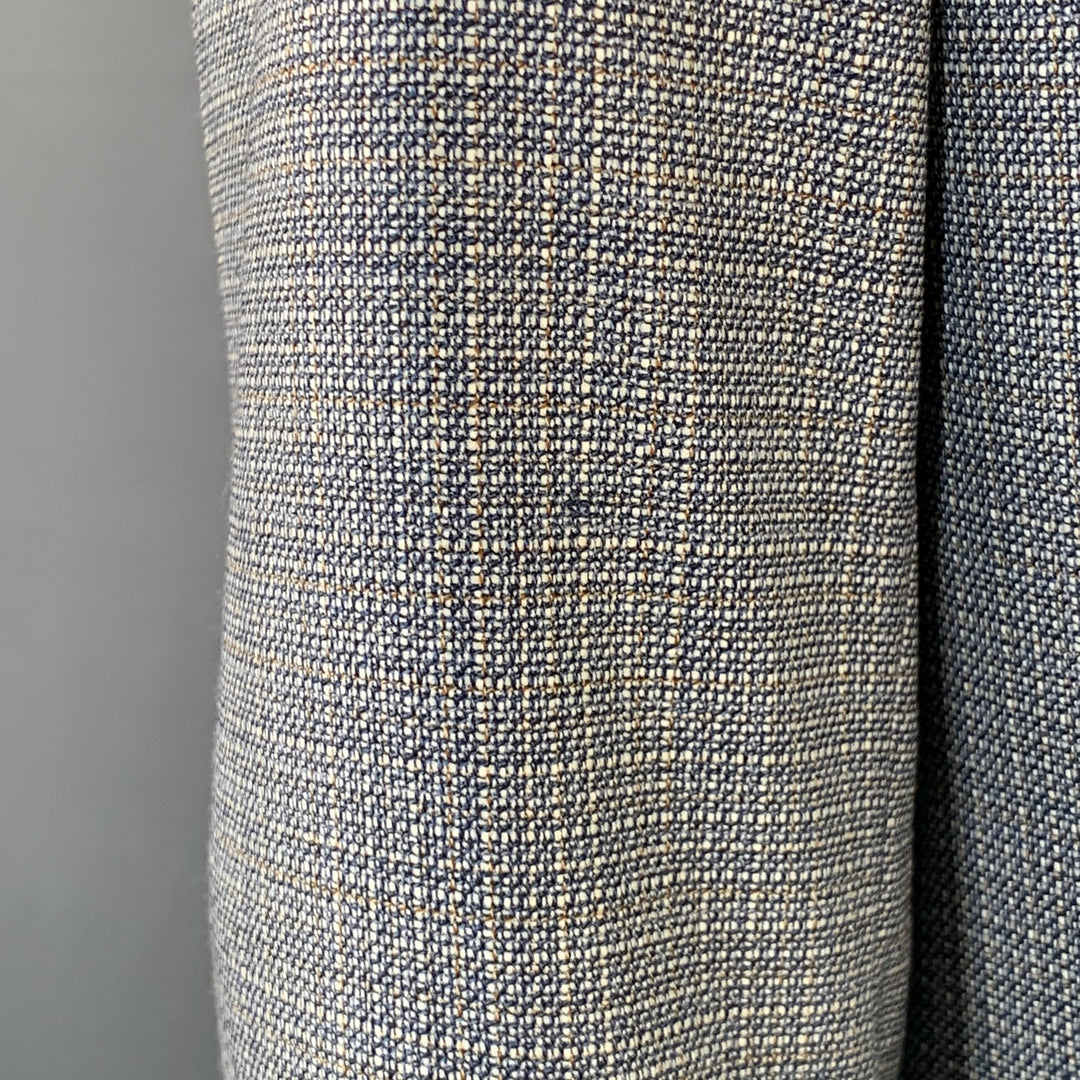 GIORGIO ARMANI Size 44 Regular Grey Blue Woven Wool Sport Coat
