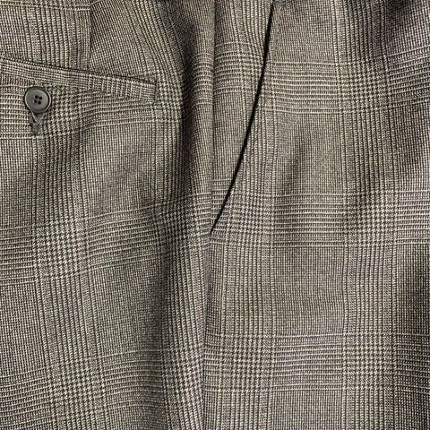 AMI by ALEXANDRE MATTIUSSI Size 30 Grey Black Glenplaid Wool Tapered Dress Pants